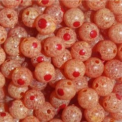 TROUT BEADS TroutBeads Blood Dot Eggs 24 TROUT BEADS TroutBeads Blood Dot Eggs